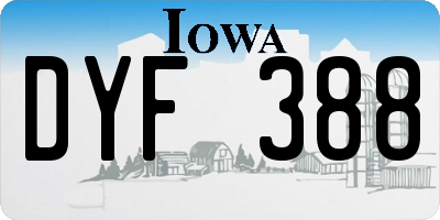IA license plate DYF388