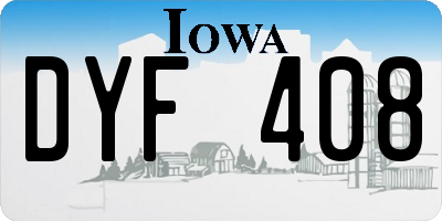 IA license plate DYF408