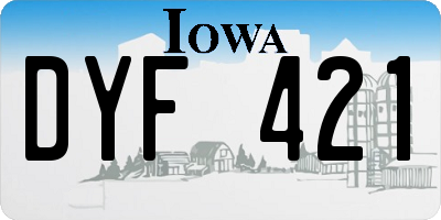 IA license plate DYF421