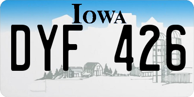 IA license plate DYF426