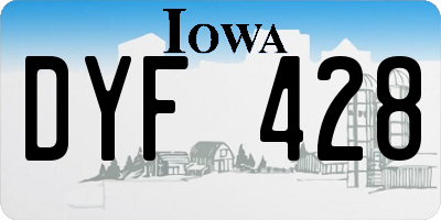 IA license plate DYF428