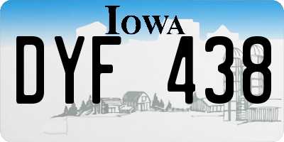 IA license plate DYF438