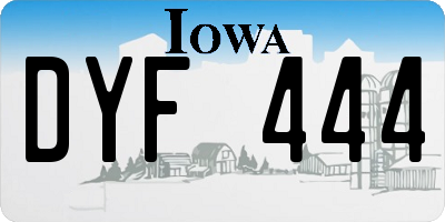 IA license plate DYF444
