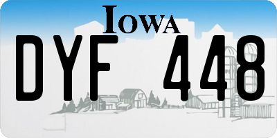 IA license plate DYF448