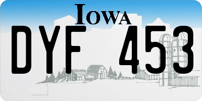 IA license plate DYF453
