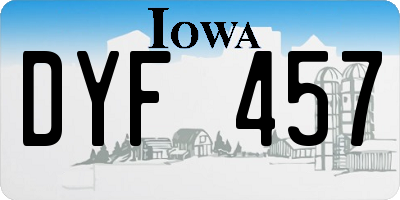 IA license plate DYF457