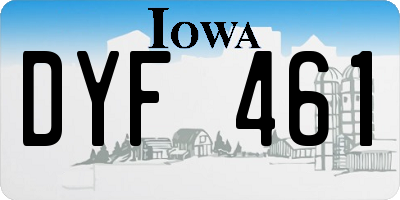 IA license plate DYF461