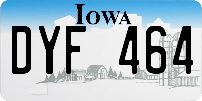 IA license plate DYF464