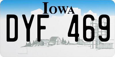 IA license plate DYF469