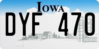 IA license plate DYF470