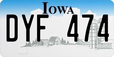 IA license plate DYF474