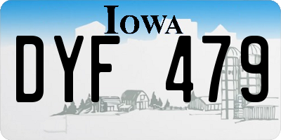 IA license plate DYF479