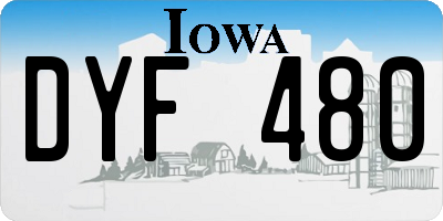 IA license plate DYF480