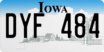 IA license plate DYF484