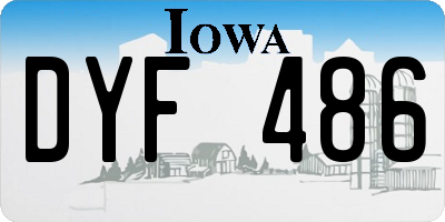 IA license plate DYF486