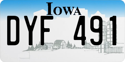 IA license plate DYF491