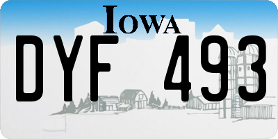 IA license plate DYF493