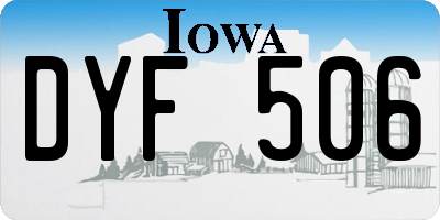IA license plate DYF506