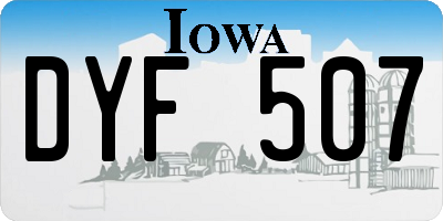 IA license plate DYF507