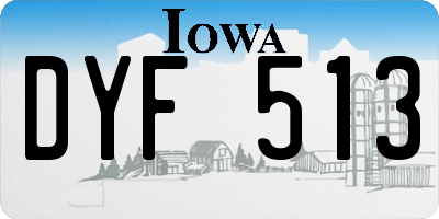 IA license plate DYF513