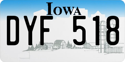IA license plate DYF518