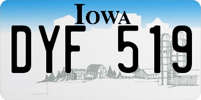 IA license plate DYF519