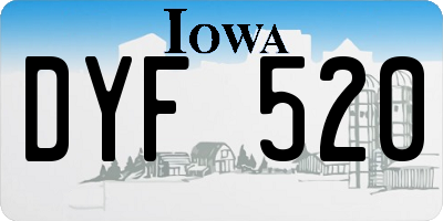 IA license plate DYF520