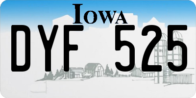 IA license plate DYF525