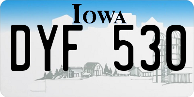 IA license plate DYF530
