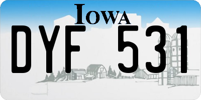 IA license plate DYF531