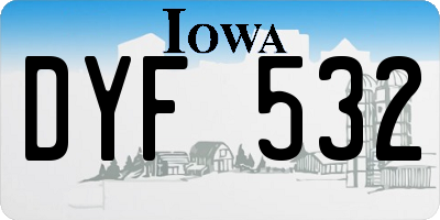 IA license plate DYF532