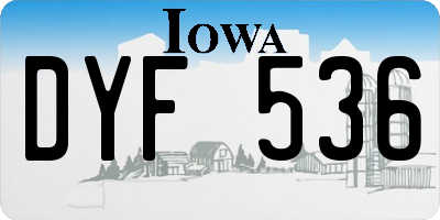 IA license plate DYF536