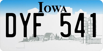 IA license plate DYF541