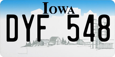 IA license plate DYF548