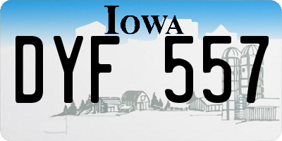 IA license plate DYF557