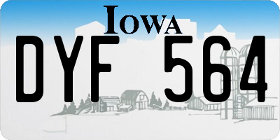IA license plate DYF564