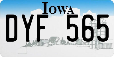 IA license plate DYF565