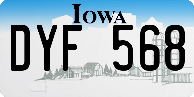IA license plate DYF568