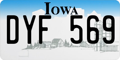 IA license plate DYF569