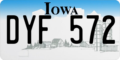 IA license plate DYF572