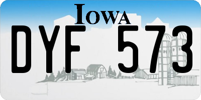 IA license plate DYF573