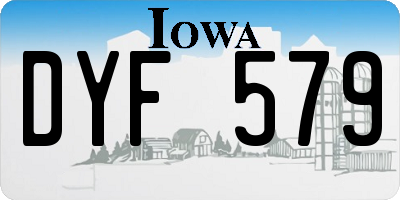 IA license plate DYF579