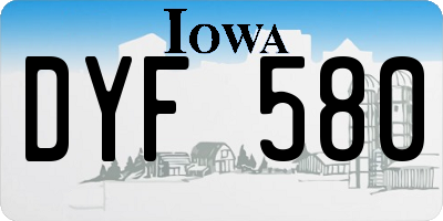 IA license plate DYF580
