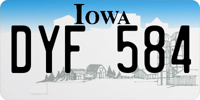 IA license plate DYF584