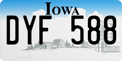 IA license plate DYF588