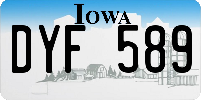 IA license plate DYF589