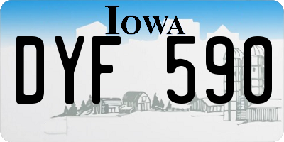 IA license plate DYF590
