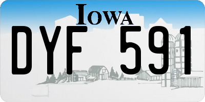 IA license plate DYF591