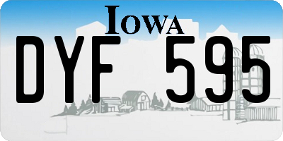 IA license plate DYF595