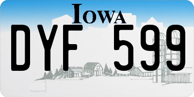 IA license plate DYF599